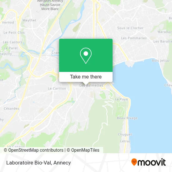 Laboratoire Bio-Val map
