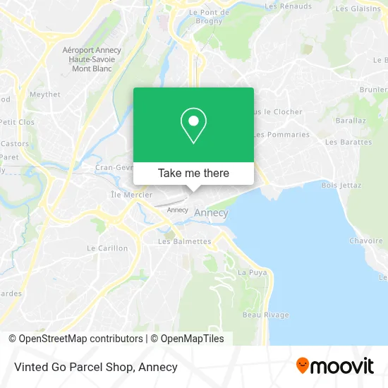 Vinted Go Parcel Shop map