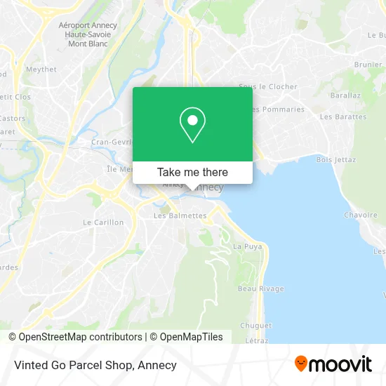 Vinted Go Parcel Shop map
