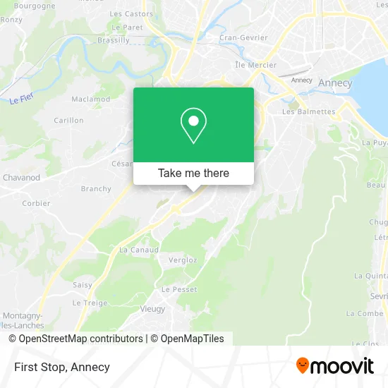 First Stop map