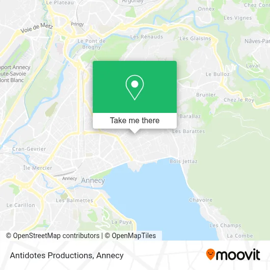 Antidotes Productions map