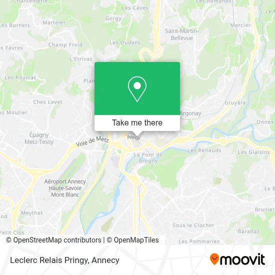 Leclerc Relais Pringy map