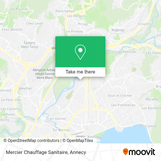 Mercier Chauffage Sanitaire map