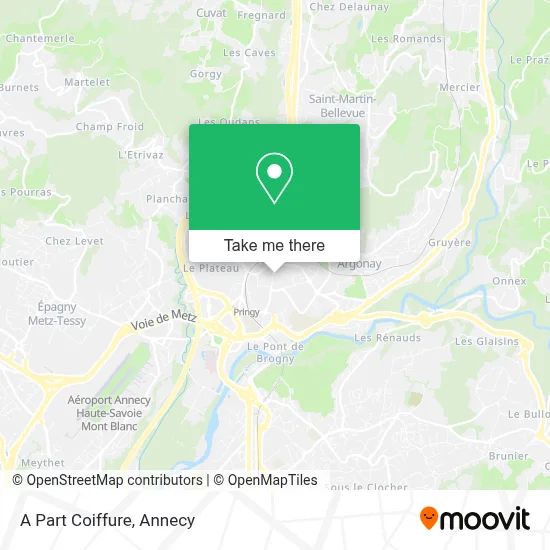 A Part Coiffure map