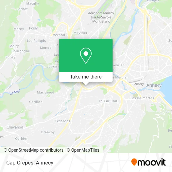 Cap Crepes map