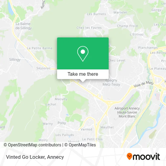 Vinted Go Locker map