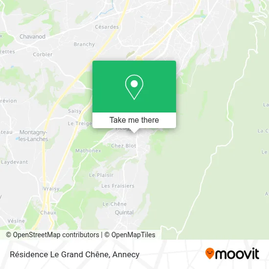 Résidence Le Grand Chêne map