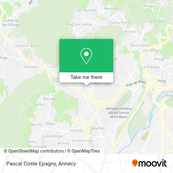 Pascal Coste Epagny map