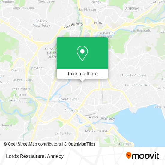 Lords Restaurant map
