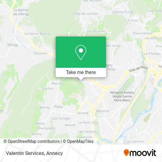 Valentin Services map
