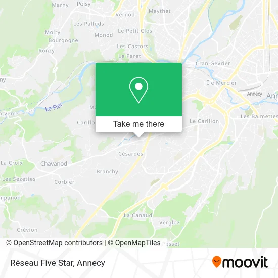 Réseau Five Star map
