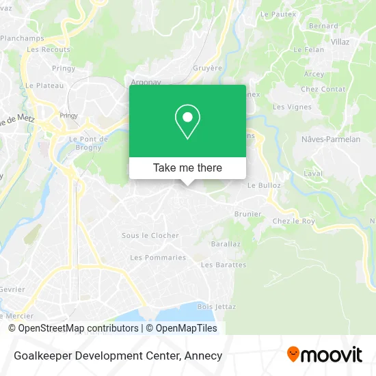 Goalkeeper Development Center map