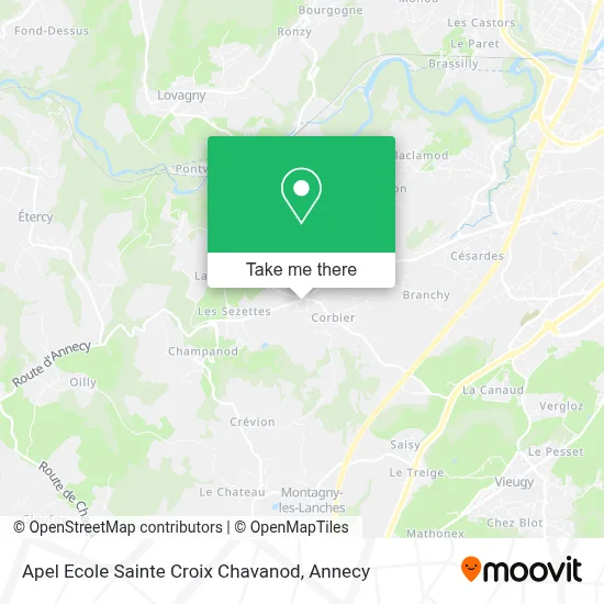 Apel Ecole Sainte Croix Chavanod map