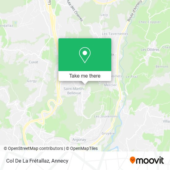Col De La Frétallaz map