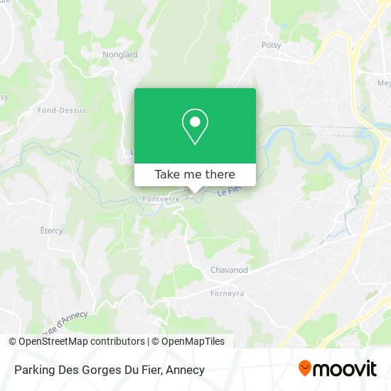 Mapa Parking Des Gorges Du Fier