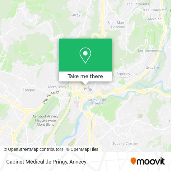 Cabinet Médical de Pringy map