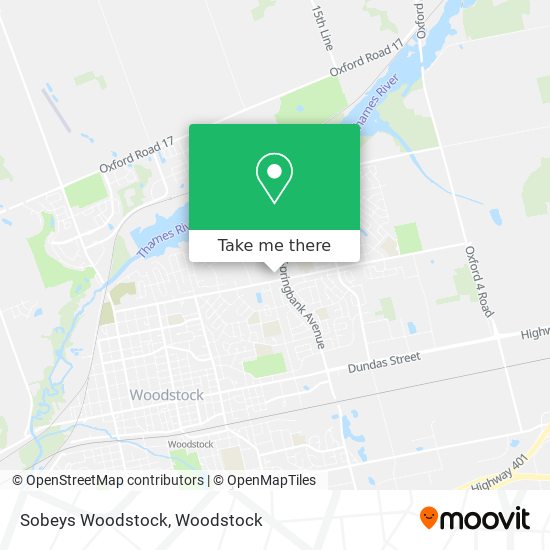 Sobeys Woodstock map