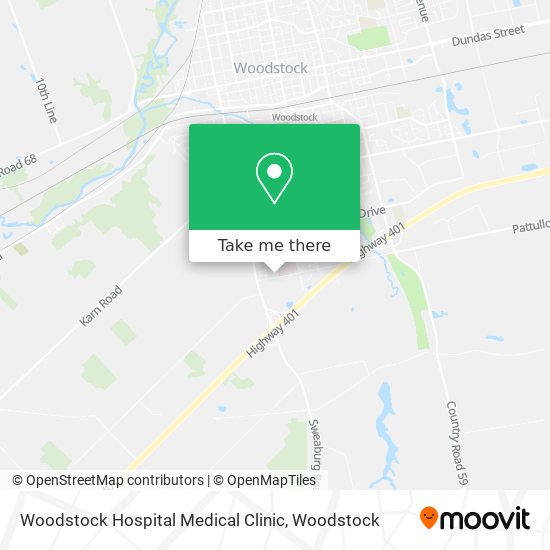 Woodstock Hospital Medical Clinic map
