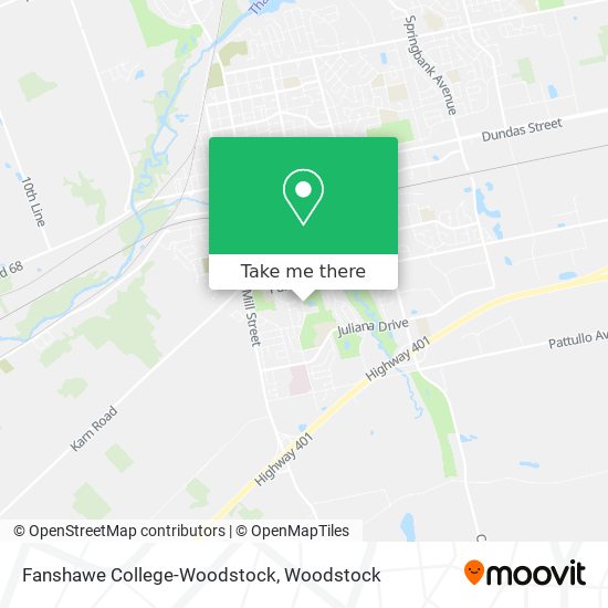 Fanshawe College-Woodstock map
