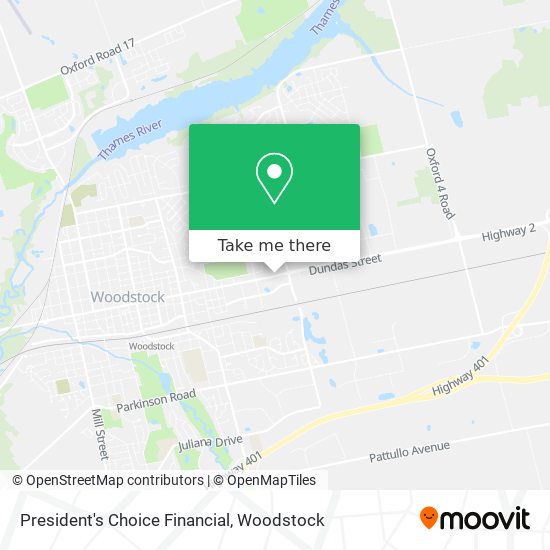 President's Choice Financial map