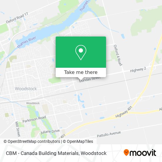 CBM - Canada Building Materials map