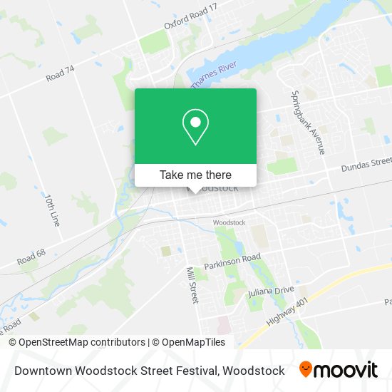 Downtown Woodstock Street Festival map