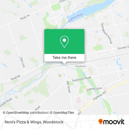 Noni's Pizza & Wings map