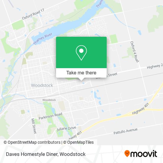 Daves Homestyle Diner map