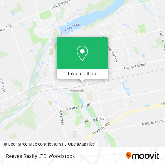Reeves Realty LTD map