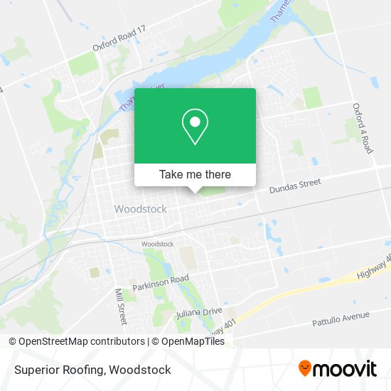 Superior Roofing map