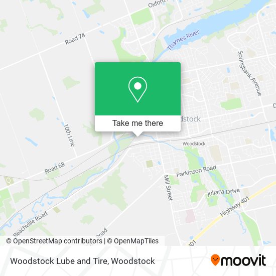 Woodstock Lube and Tire map
