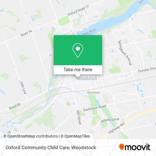 Oxford Community Child Care map