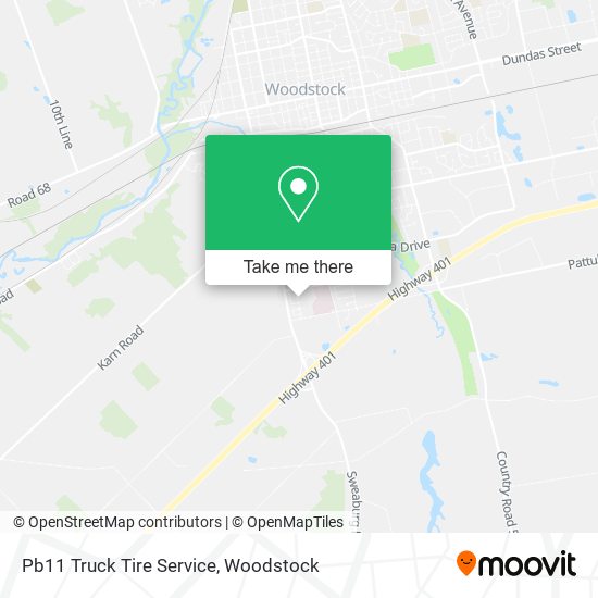 Pb11 Truck Tire Service map