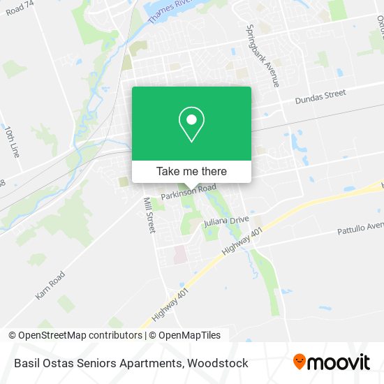 Basil Ostas Seniors Apartments map