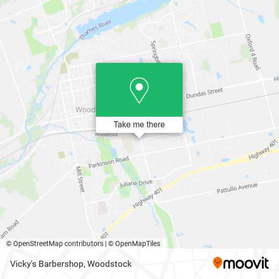Vicky's Barbershop map