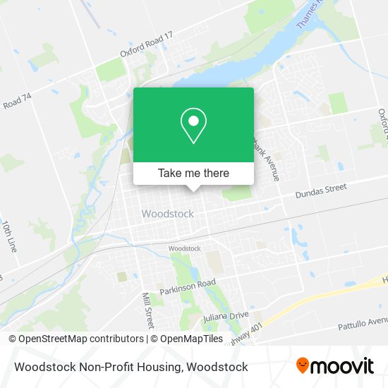 Woodstock Non-Profit Housing map