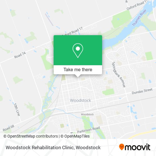 Woodstock Rehabilitation Clinic map