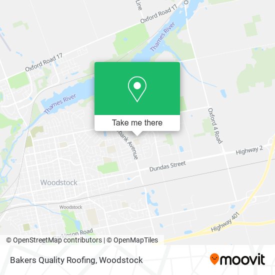 Bakers Quality Roofing map
