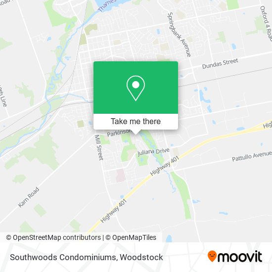 Southwoods Condominiums map