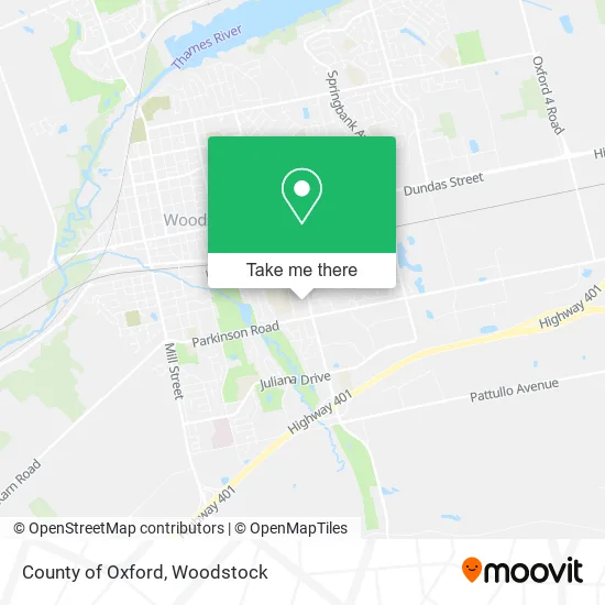 County of Oxford map