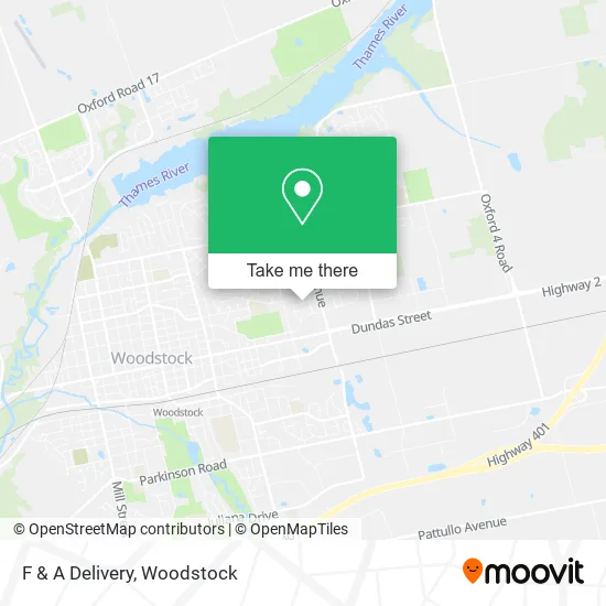 F & A Delivery map