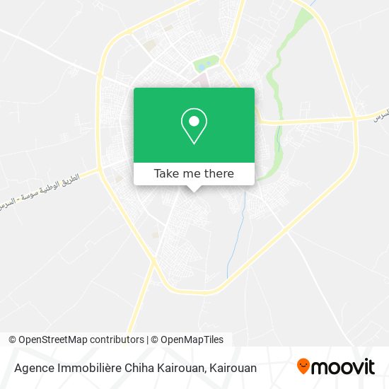 Agence Immobilière Chiha Kairouan map