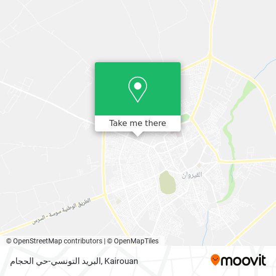 البريد التونسي-حي الحجام map