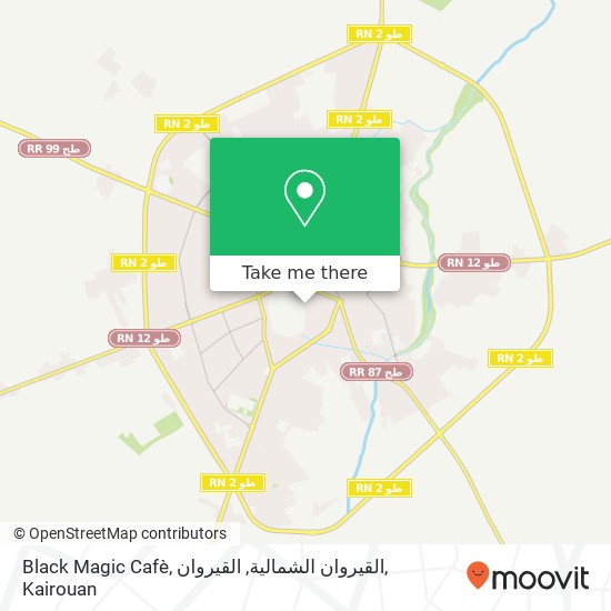 Black Magic Cafè, القيروان الشمالية, القيروان map