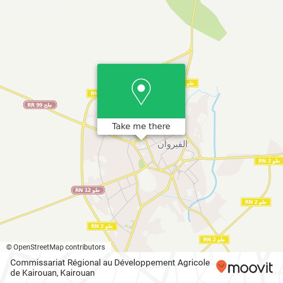 Commissariat Régional au Développement Agricole de Kairouan plan