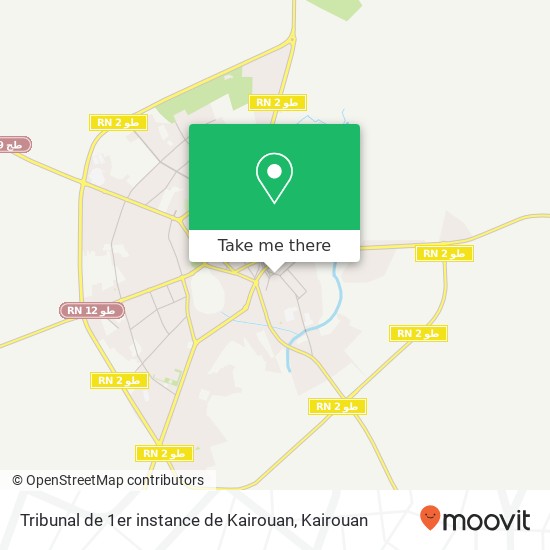 Tribunal de 1er instance de Kairouan map