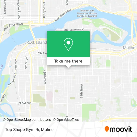 Top Shape Gym Ri map