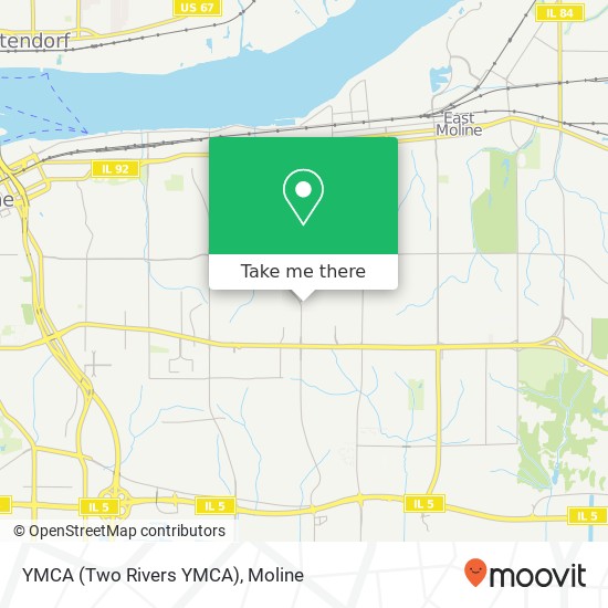 YMCA (Two Rivers YMCA) map