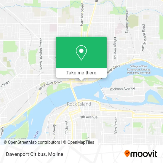 Davenport Citibus map