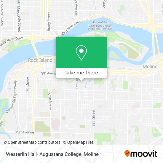 Mapa de Westerlin Hall- Augustana College